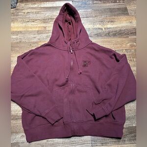 Victoria’s Secret PINK Burgundy Zip-Up Hoodie